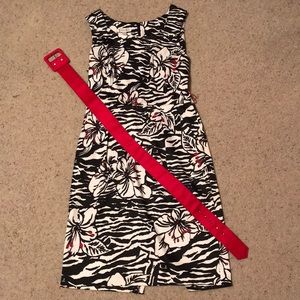 Black/White/Red Dress